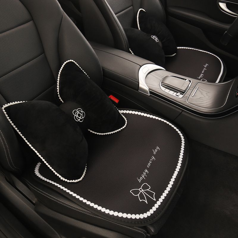 汽车坐垫四季通用单片车垫女士半包座椅垫网布夏季凉垫座套山茶花