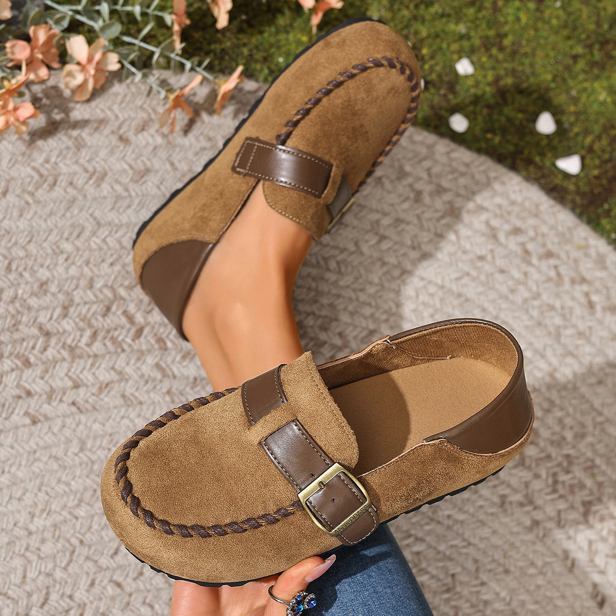 Dames instappers in grote maten, volledig bedekkende stijl, comfortabele schoenen voor de herfst_voghion.com