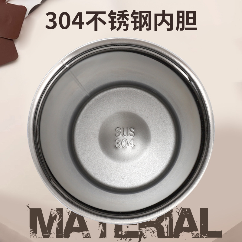 Taza de café de aislamiento de acero inoxidable de doble cubierta, taza de café de alta capacidad, papas fritas de paja de alta calidad, taza de hielo de gradiente simple