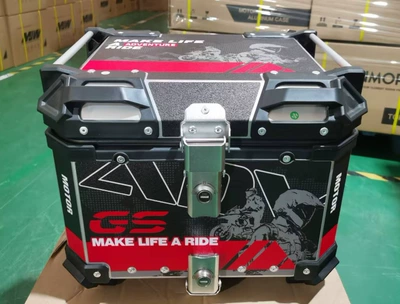 Clearance Sale: Motorcycle Aluminum: Motorcycle trunk - 36l-wild-knight-decalblackredtail-box