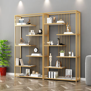 Light Luxury Product Display Rack Multi-Layer Storage Rack Floor-Standing Office Partition Sample Display Cabinet Cosmetics Shelf