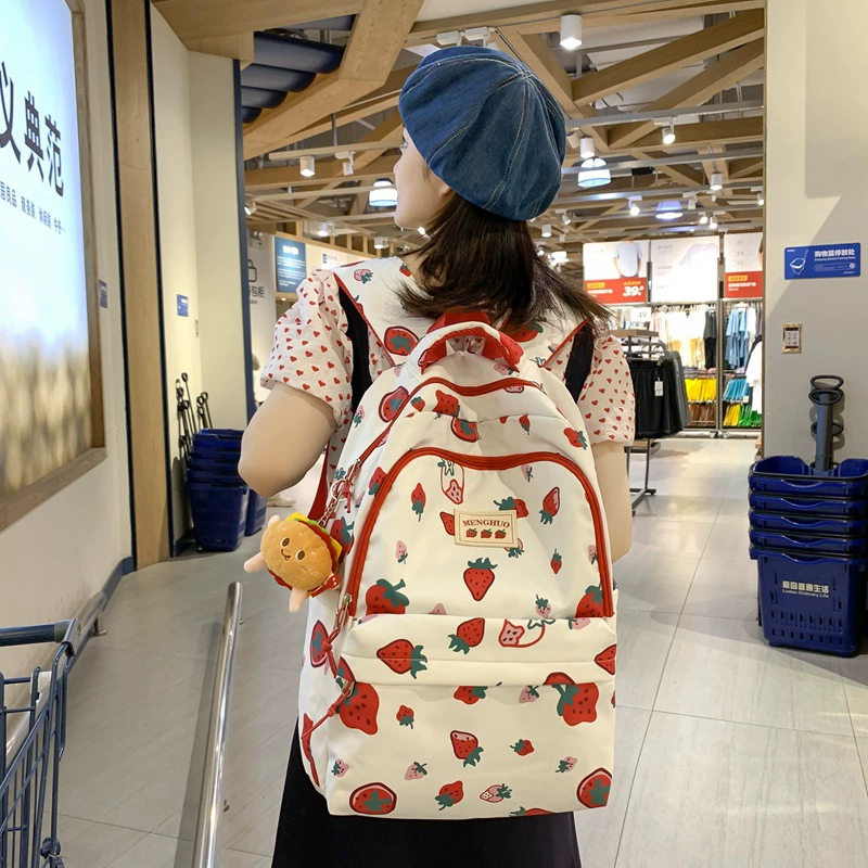 School bag, brand capacious backpack, with little bears, 2023