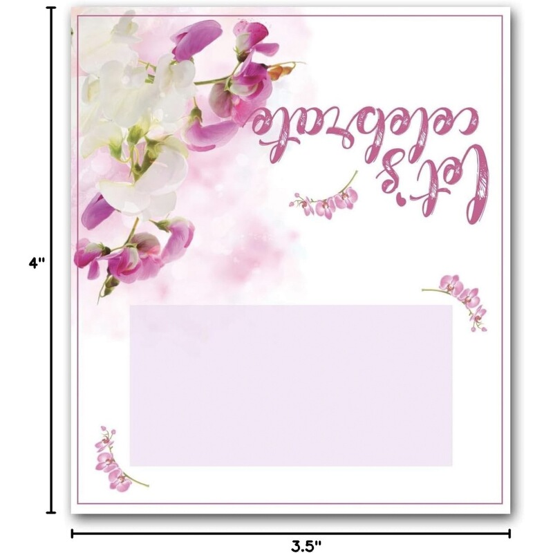 Pink and Purple Watercolor Floral European-Style Pattern Blank Card, Handwritten Invitation and Thank You Place Card for Wedding Banquet Pink and Purple Watercolor Floral European-Style Pattern Blank Card, Handwritten Invitation and Thank You Place Card for Wedding Banquet