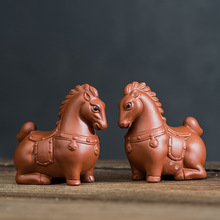 新品紫砂羊茶宠摆件可养可爱生肖小马貔貅小绵羊动物手工招财茶玩