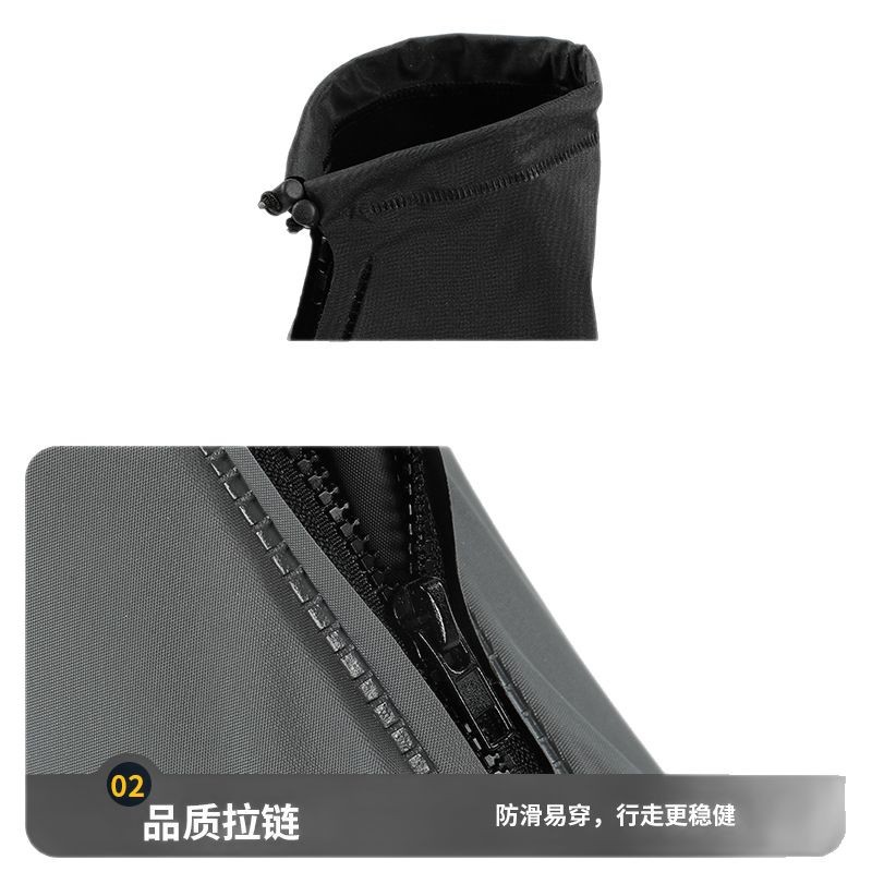 Cubierta de zapato de tubo medio inferior con borde de PVC, resistente a la nieve, impermeable, antideslizante, engrosado, resistente al desgaste y a prueba de lluvia, cubierta de zapato unisex