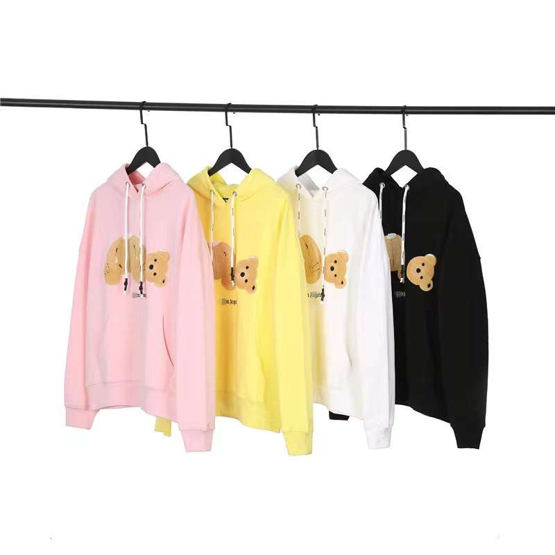 Wholesale Cross-Border European and American Trendy Brand Palm Angels Headless Bear Embroidered Hooded Sweatshirt Unisex Boyfriend Hip-Hop Hoodie Jacket