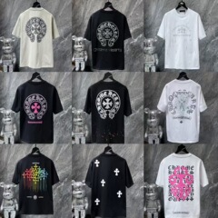 Chrome Hearts25 新しいクロムハーツ 正しいバージョン 夏半袖 欧米ストリート ヒップホップ 男女兼用 Tシリーズ