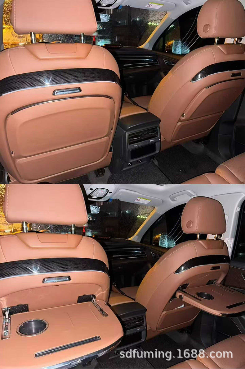 Suitable for Audi Q2, Special Car-Mounted Small Table Board, Rear Seat Folding Table, Multi-Functional Storage, Wireless Charging, Ambient Light