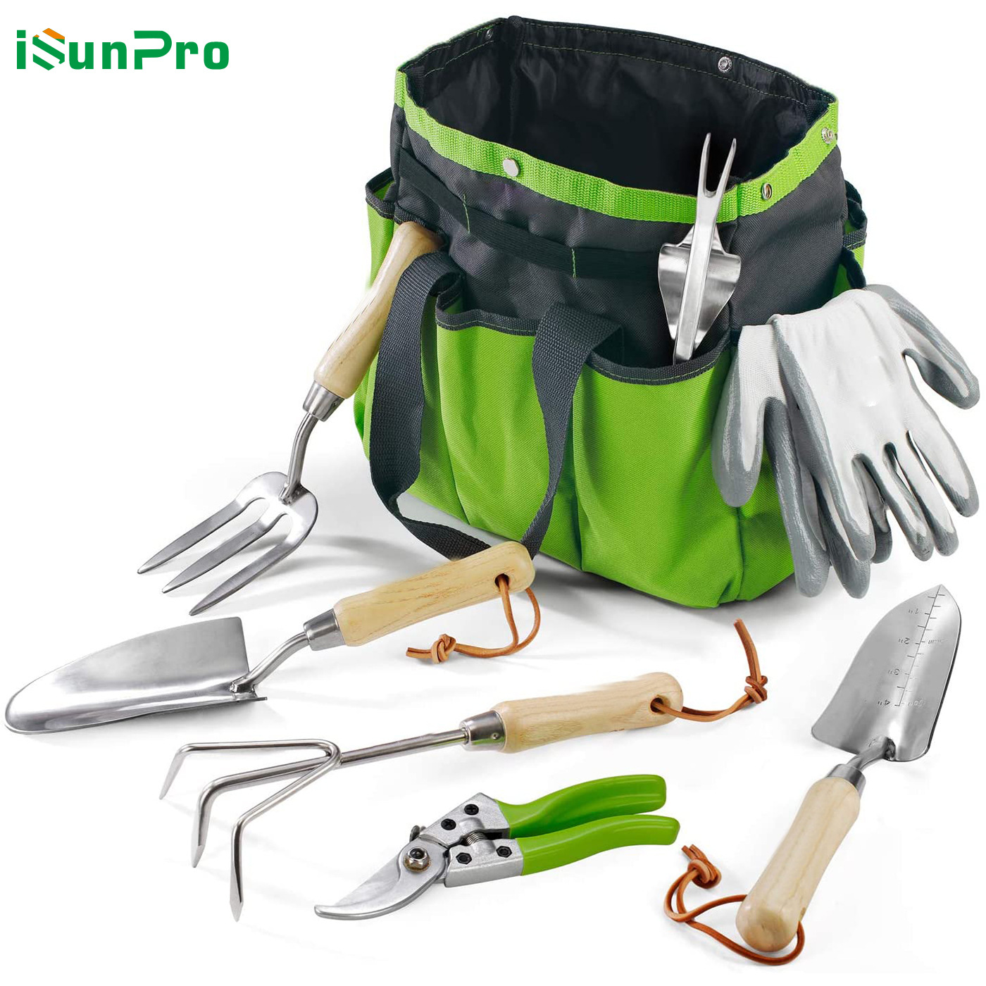 亚马逊热款木柄不锈钢花园工具套装园艺礼物剪刀盆栽套装园林工具