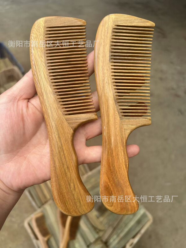 天然大歯寛歯巻き髪櫛緑檀木3-6幅女性長髪専用家庭用美容マッサージ櫛|undefined