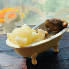 创意陶瓷浴缸碗冰淇淋布丁甜品水果家用特色网红餐厅餐具可爱小碗