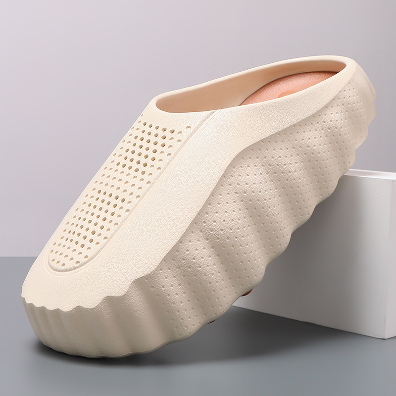 Cross-border popular closed-toe sandals for men, summer thick-soled massage particle sports clogs, outdoor beach sandals for women