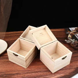 现代简约实木桌面杂物整理盒创意首饰饰品储物盒化妆品口红收纳盒
