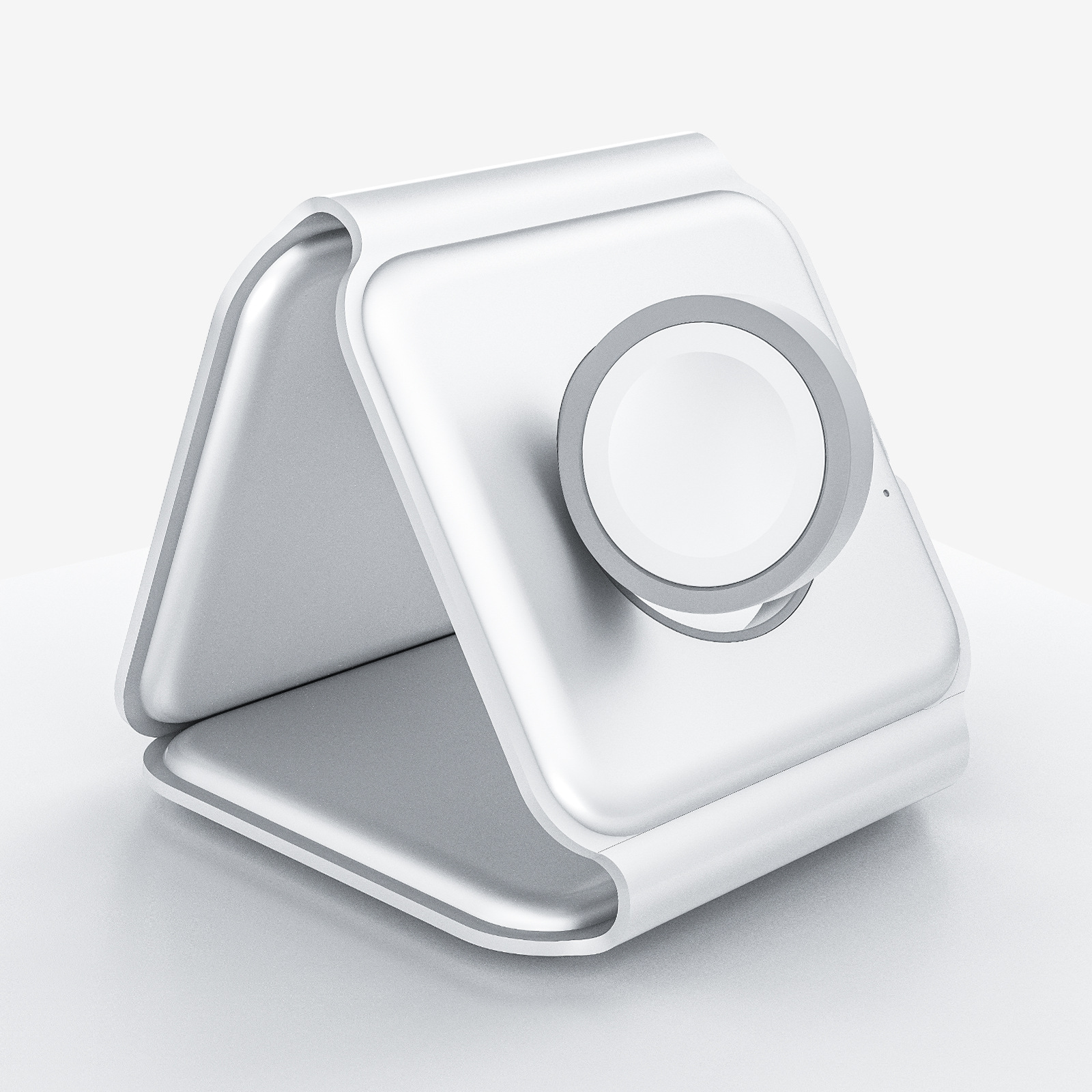 Escritorio nuevo 15W magnético 3-en-1 cargador inalámbrico ultrafino plegable teléfono móvil auricular reloj de carga rápida