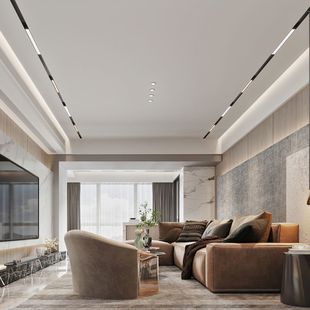 Magnetic Track Light Embedded Without Main Light Living Room Lighting Floodlight Spotlight Concealed Light Track Strip Factory Supply