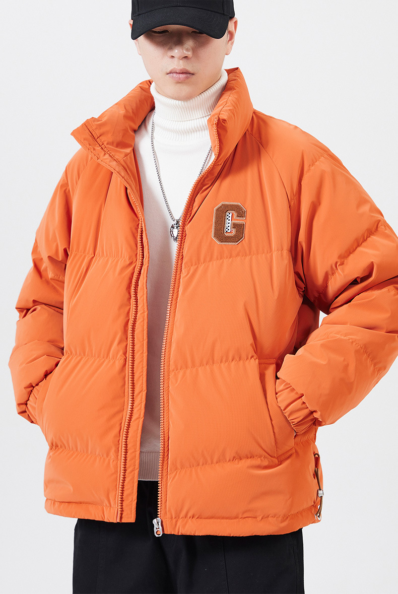 Men's Down Jacket Stand Up Collar Short Winter Warm Puffer Coat_voghion.com
