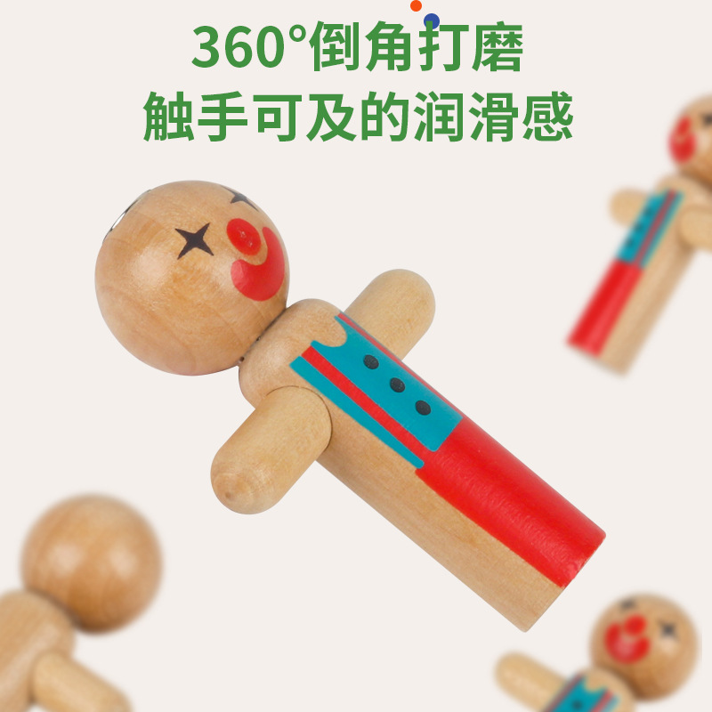 Cpc nuevo producto educación temprana rompecabezas niños payaso competencia saltar música rompecabezas juguetes de madera interactivos madera sensorial