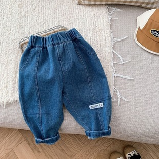 Infant Solid Color Soft Jeans Children's Pants Baby Jeans Spring and Autumn New Boys Simple Harem Pants