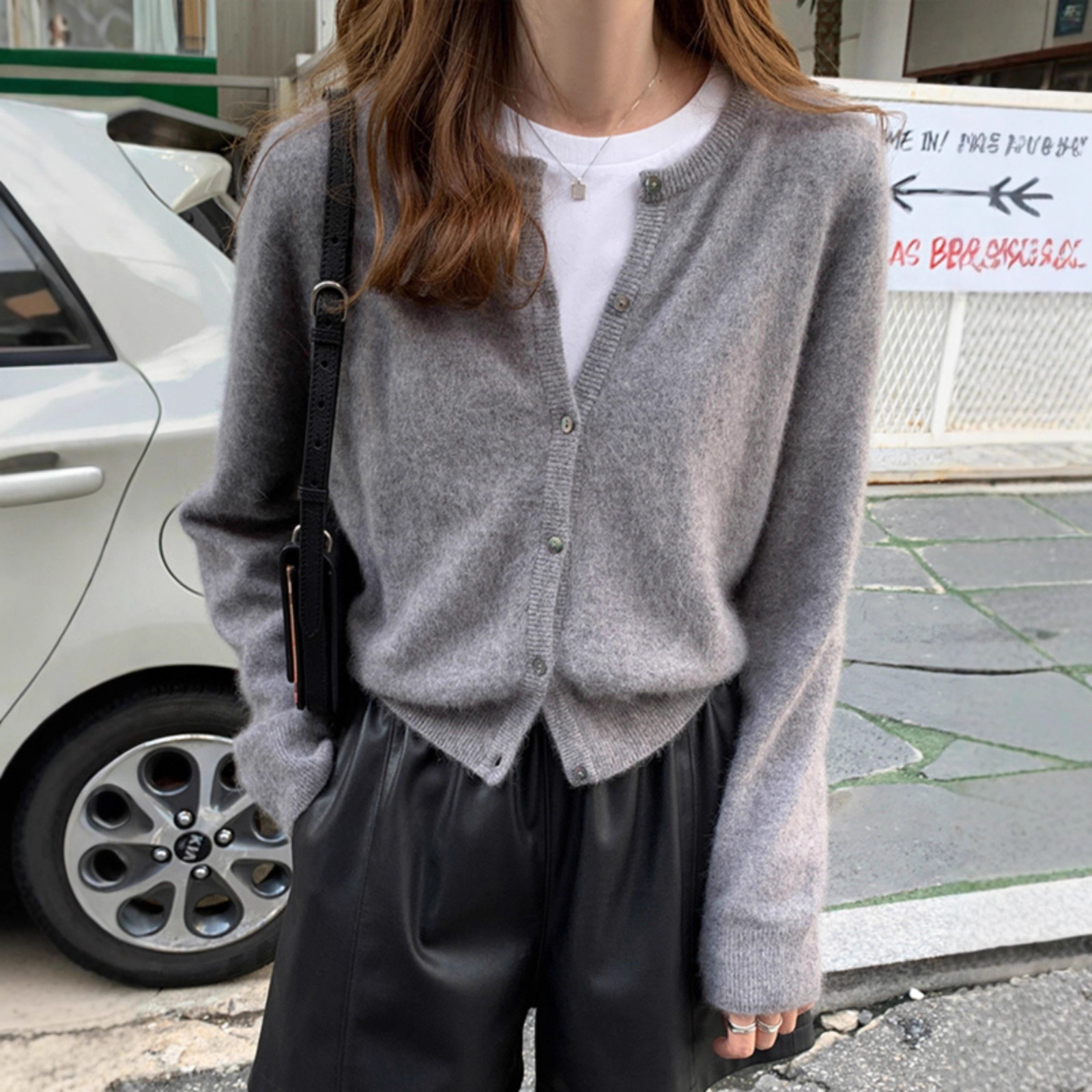 外贸原单意大利女装薄款外单出口欧货羊绒针织开衫女毛衣外