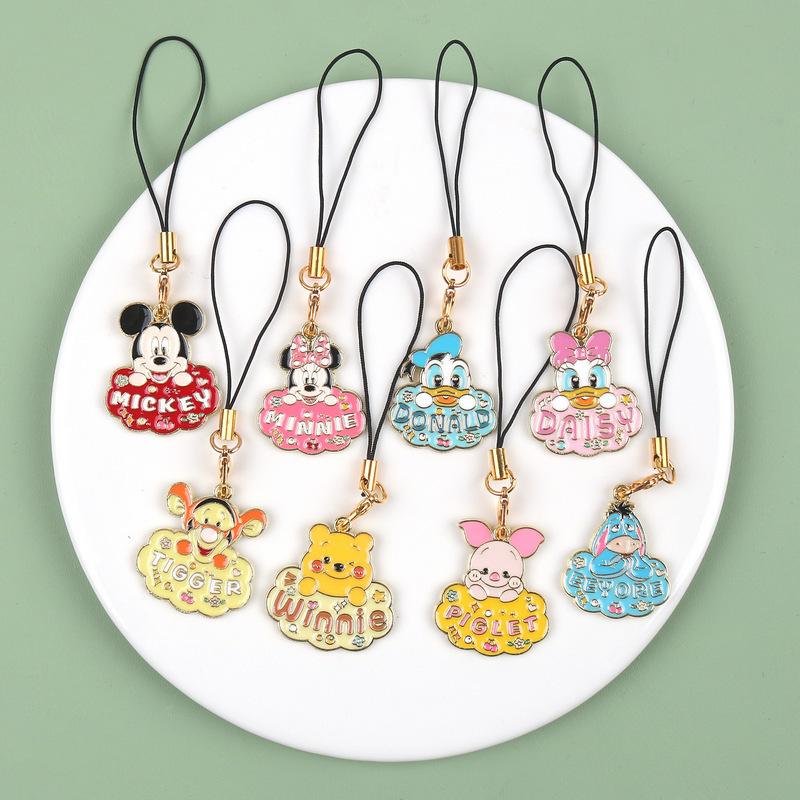 Cartoon Mickey Minnie Lanyard Donald Duck Alloy Oil Drop Pendant Mobile Phone Pendant Student Bag Pendant Cartoon Mickey Minnie Lanyard Donald Duck Alloy Oil Drop Pendant Mobile Phone Pendant Student Bag Pendant