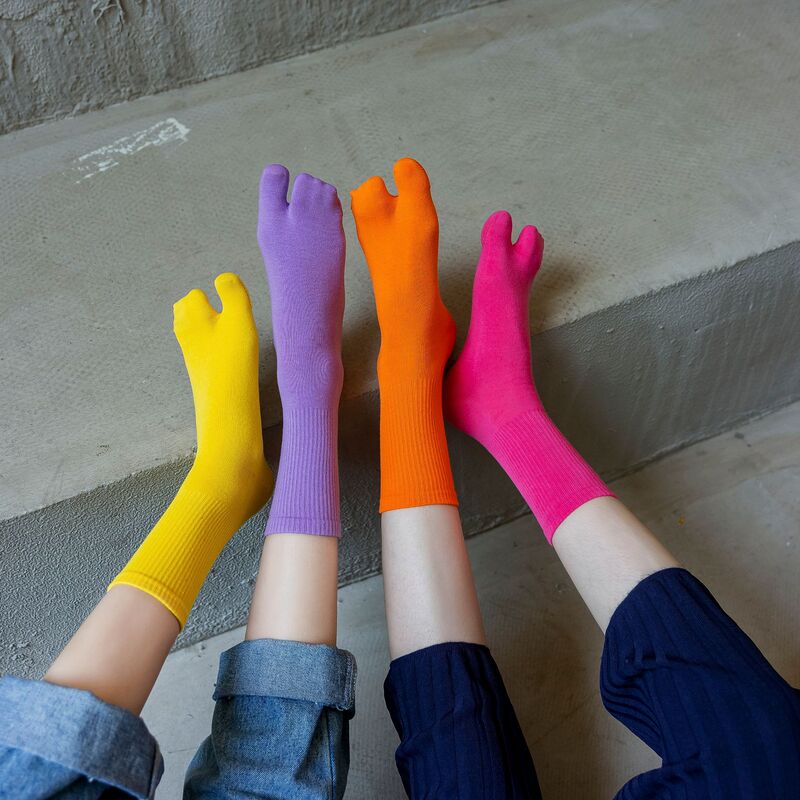 Socks Women's Spring and Summer Toe Socks Cotton Socks Japanese Candy Color Women's Socks Mid-tube Two Toe Socks Couple's Two Finger Socks Fashionable Socks Socks Women's Spring and Summer Toe Socks Cotton Socks Japanese Candy Color Women's Socks Mid-tube Two Toe Socks Couple's Two Finger Socks Fashionable Socks