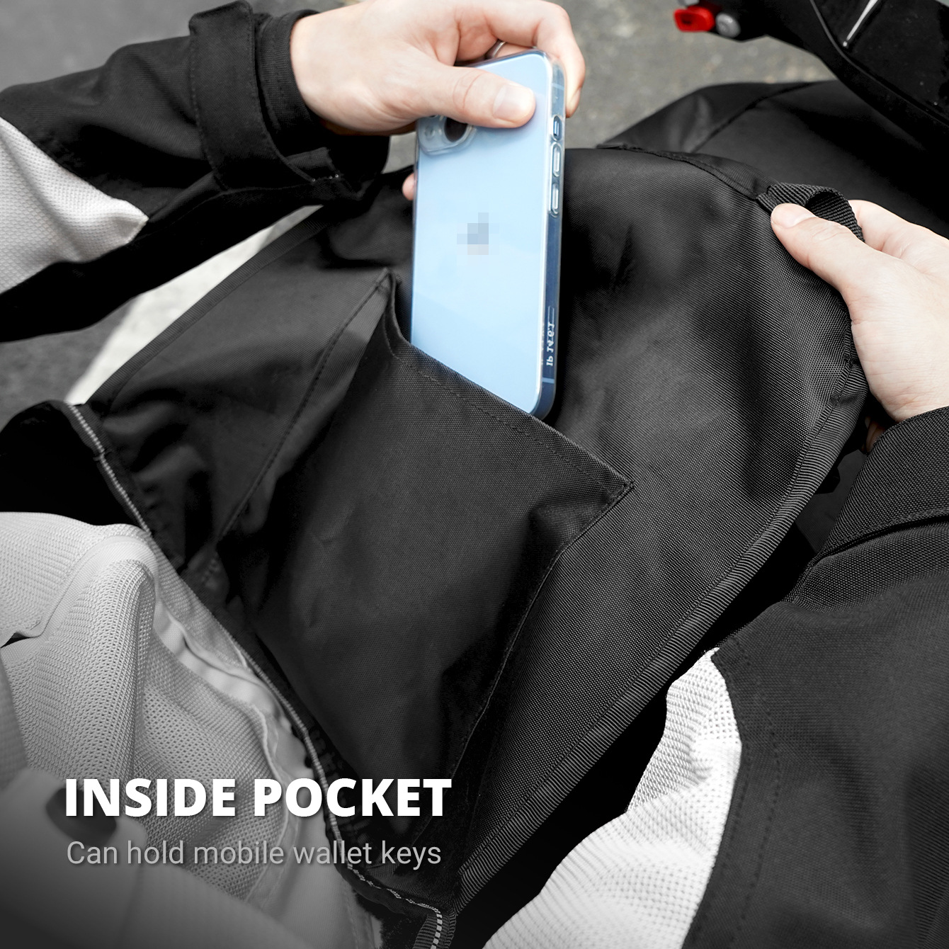 Duvet de motocicleta de invierno calentamiento y veludo para motocicleta al aire libre impermeable a prueba de frío para motocicleta Duvet de viento