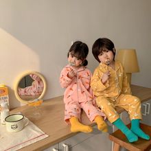 2023春秋儿童卡通睡衣家居服套装 男女童韩版宽松可爱两套装宝宝