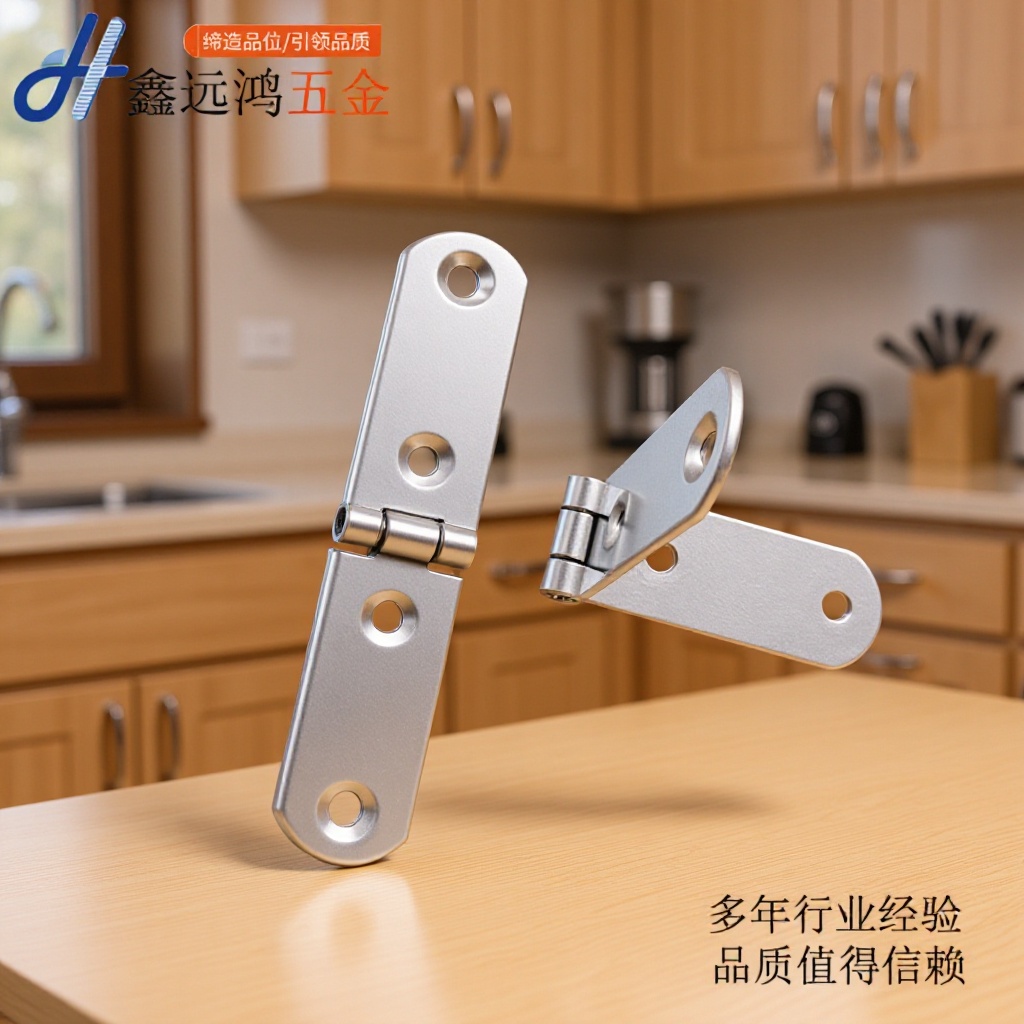 五金合页木腿连接长合页白锌圆形方铰腰铰半圆翻板现货平开合页