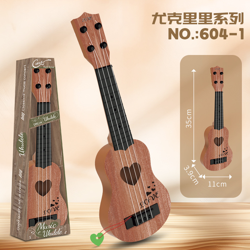 Fábrica de simulación directa ukelele de simulación de los niños guitarra puede jugar iluminación instrumento musical educativo Juguete musical