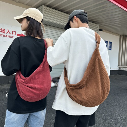 Large Capacity Crossbody Bag for Women 2025 New Fashion Large Capacity Dumpling Bag Canvas Bag for Men Students School Single Shoulder Bag