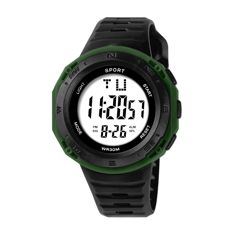 Deportes transfronterizos de moda al aire libre estudiantes de secundaria primaria y secundaria reloj electrónico de alarma de luz nocturna simple reloj electrónico