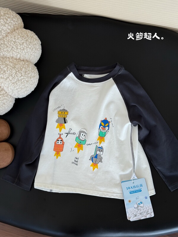 经典百搭春秋季热卖软糯亲肤透气吸汗抑菌长绒棉10色插肩袖莱卡T|undefined