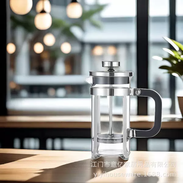 Glass French Press Coffee Maker, Hand-Brew Coffee Pot, Home Coffee Brewing Filter Set, Tea Maker Set, Coffee Filter Cup