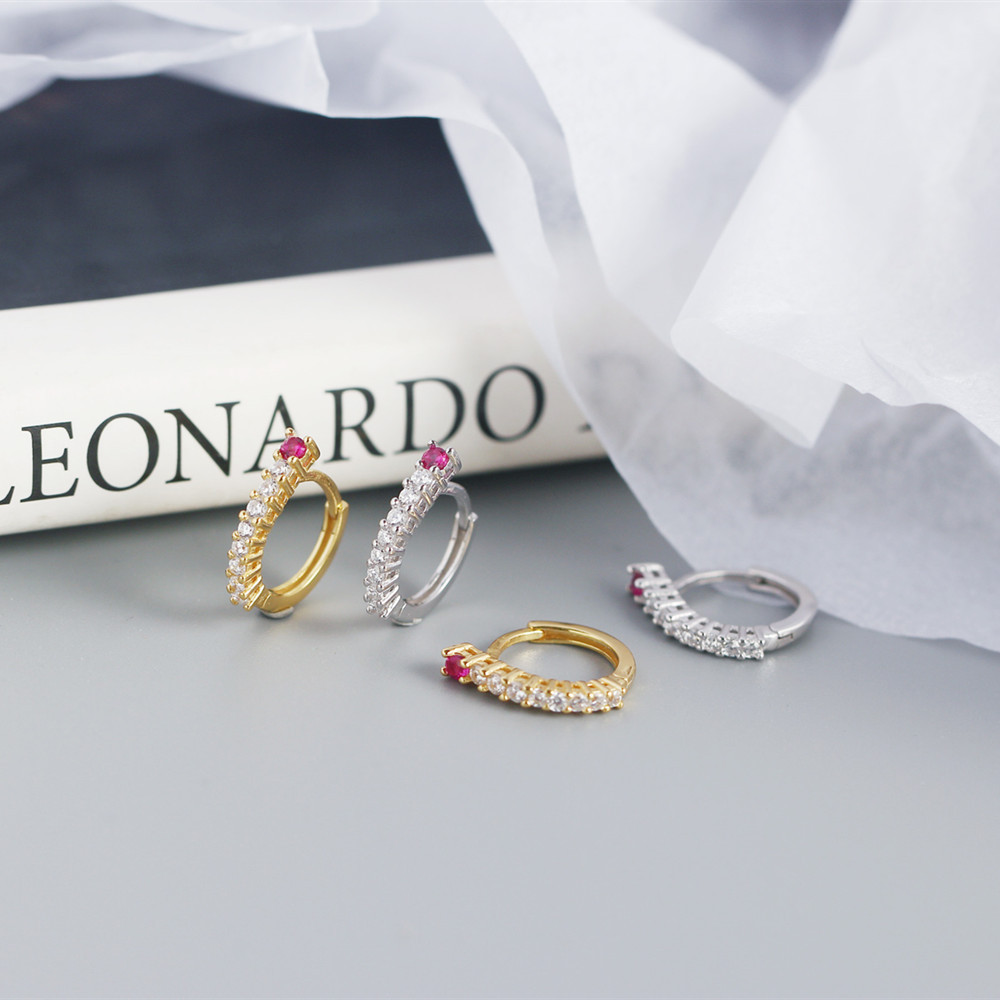 Geometric Fashion Gem Plating Earrings display picture 5