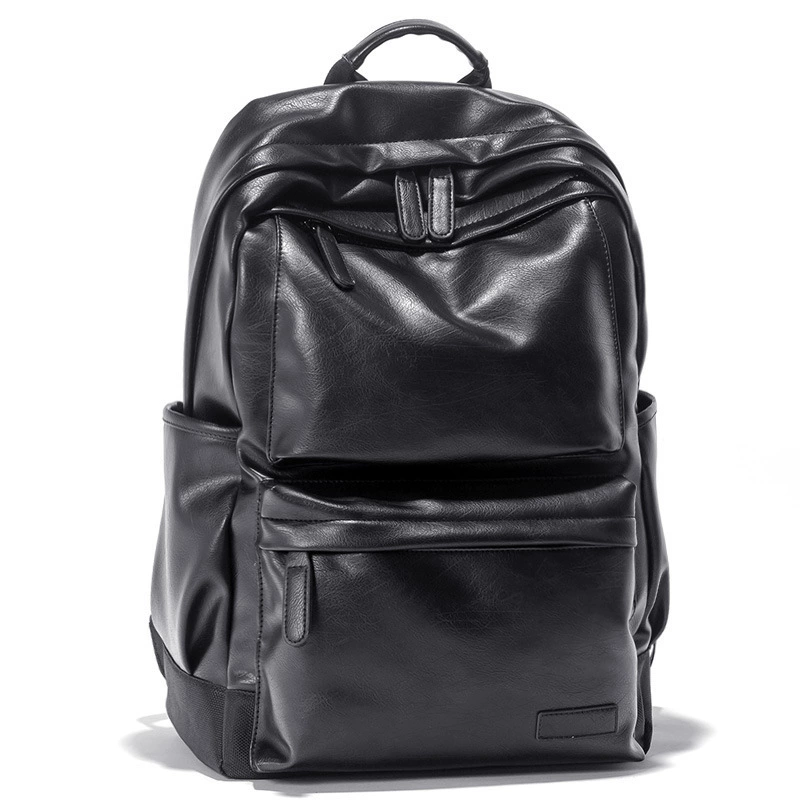 Backpack polyurethane, spacious laptop compartment, men's leisure bag 2023 collection