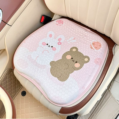 Cushion, Cartoon Tulip Bear Cushion, Cool pad - planet-bear-rabbit