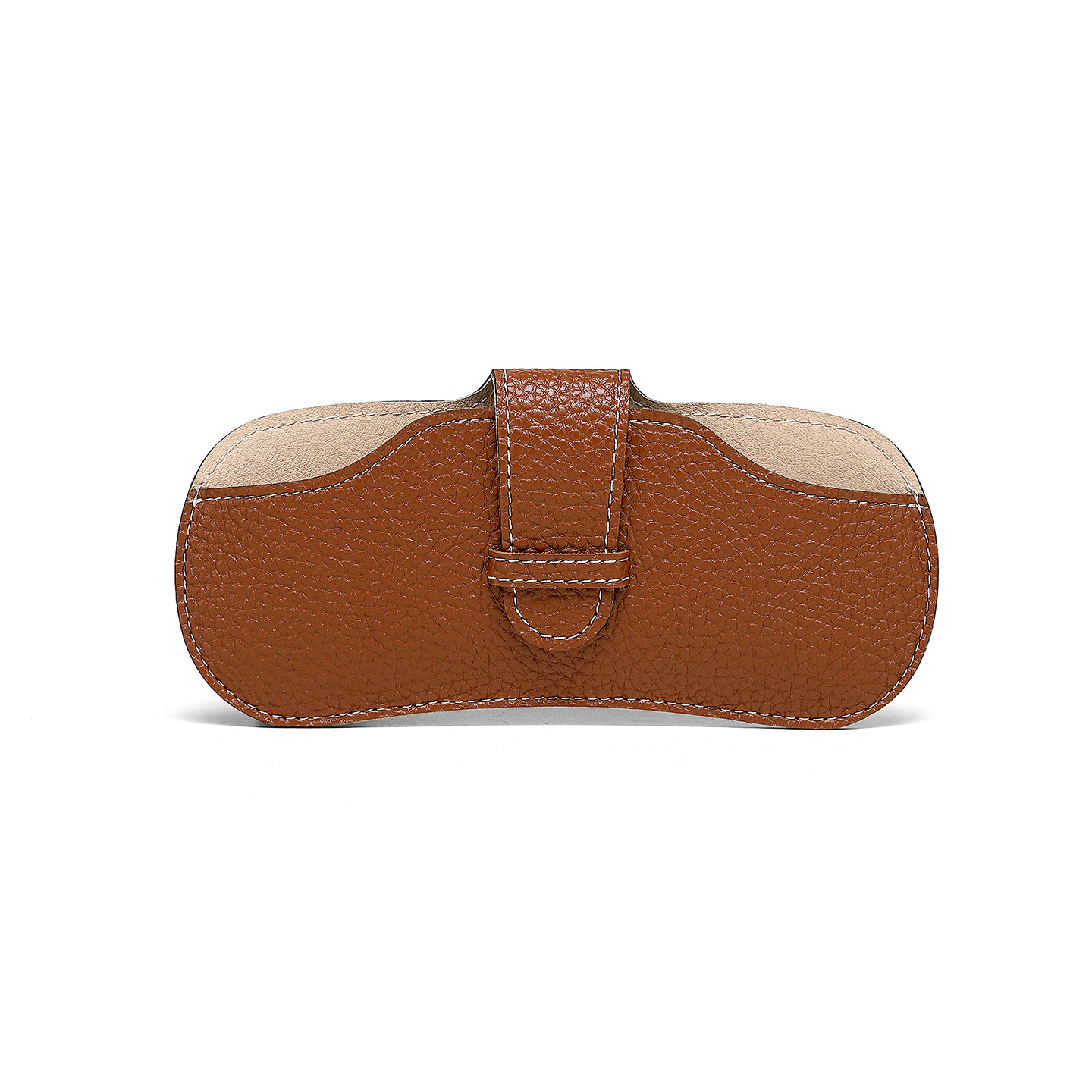 Bolsa de gafas de cuero suave portátil caja de gafas, gafas de sol resistentes a la compresión, bolsa de almacenamiento para gafas de miopía para hombres y mujeres, cubierta protectora