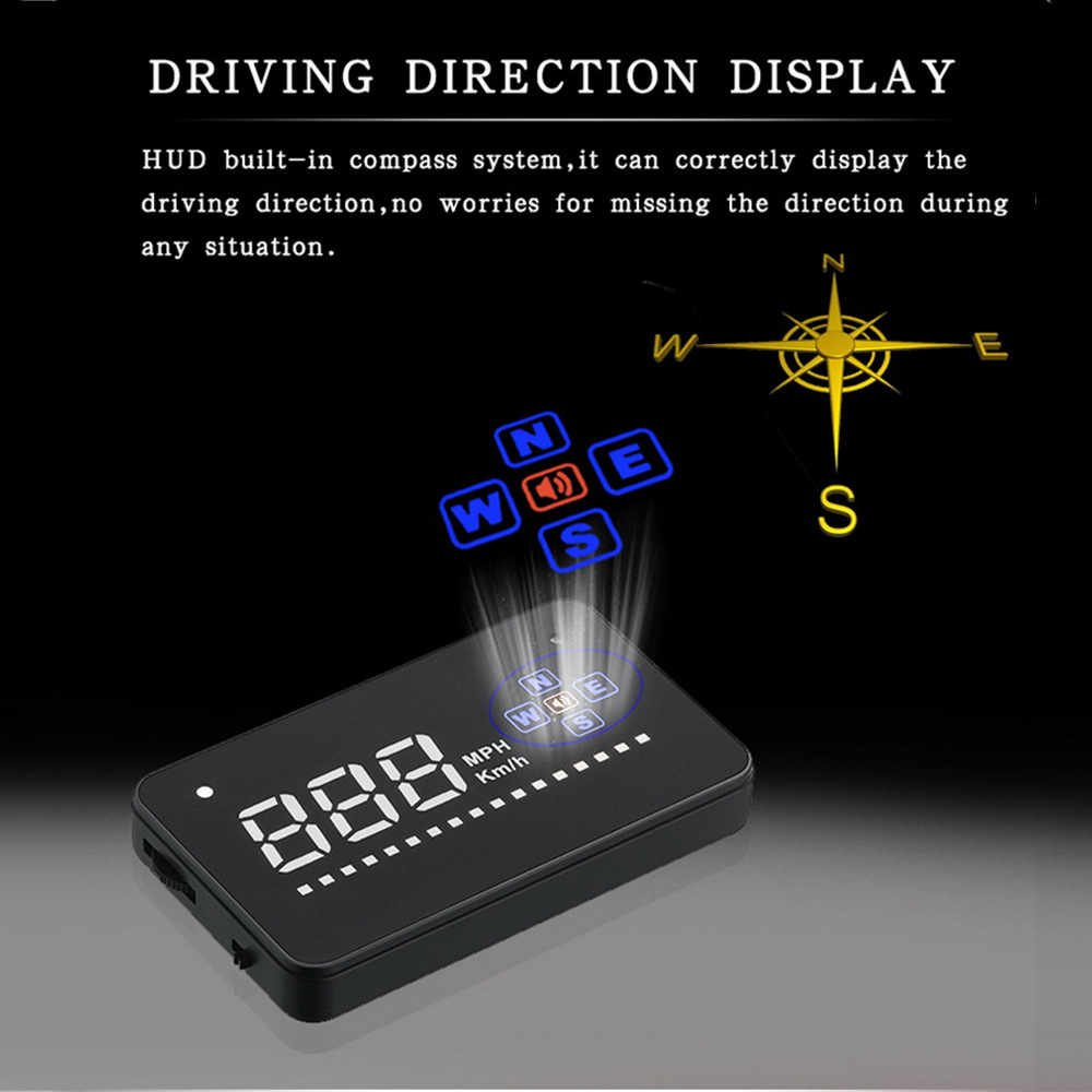 A2 3.5inch Gps Car Hud Head-Up Display Car Head-Up Display Speedometer Projector