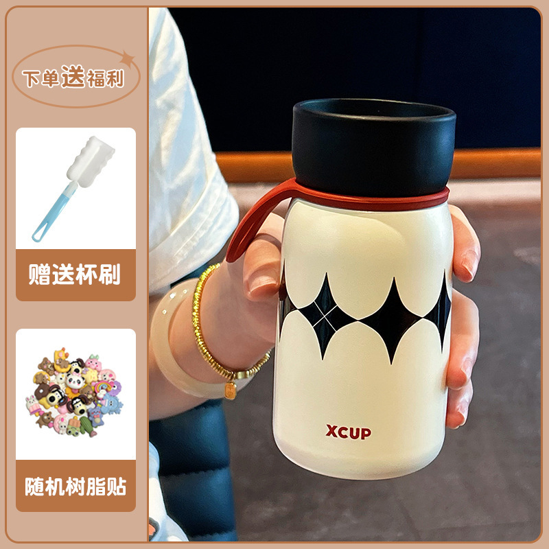 简约保温杯学生上学专用高颜值咖啡杯子女生便携小巧ins风口袋杯|undefined