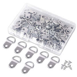 厂家货源 半圆D形吊环图片挂钩带螺丝50-100套装相框挂钟绘画照片