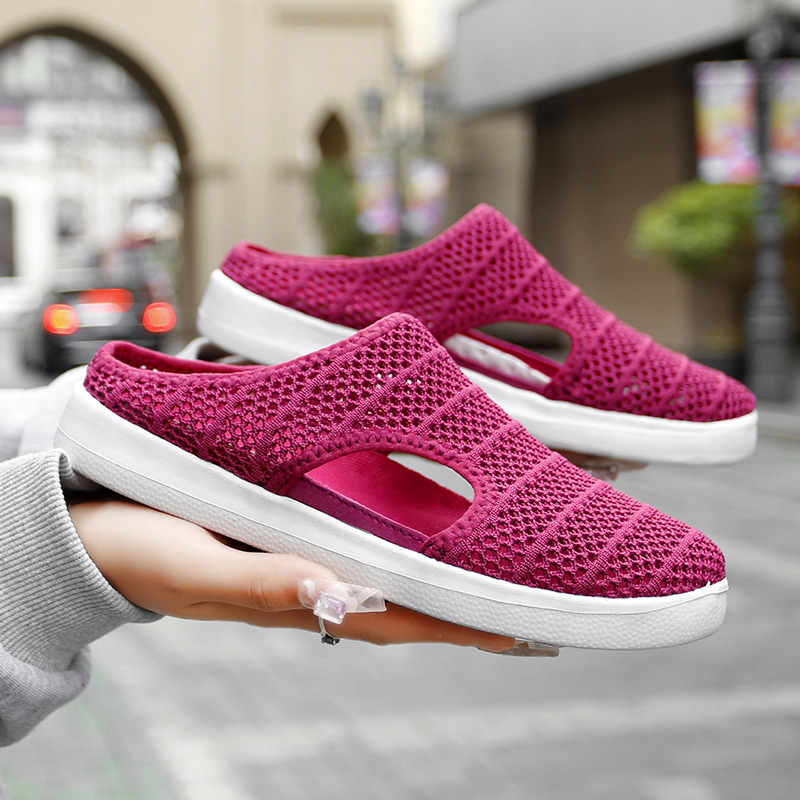 2025 New Cross-Border Spring and Summer Soft-Soled Hollow Mesh Breathable Walking Shoes Women's Casual Shoes Fashion Trend