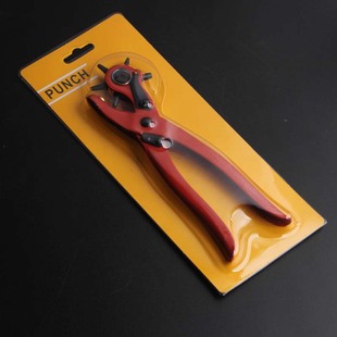 Red Single Section Belt Belt Watch Strap Punch Punch Pliers Punch Machine Punch Machine Punch