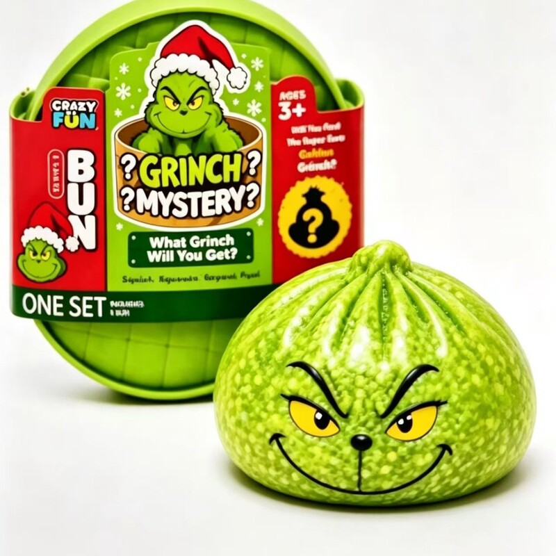 Grinch Stress-Relief Toy Tpr Material Spherical Stress-Relief Gift Box Halloween Stress-Relief Toy