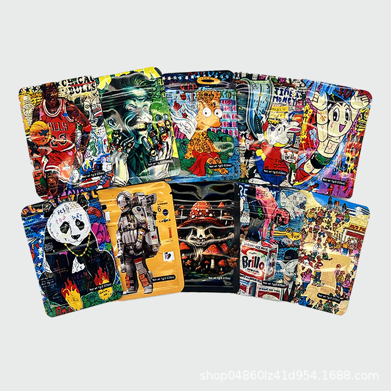 一克烟草袋 镭射袋 Runtz跨境电商包装袋 3.5克包装袋 现货发货