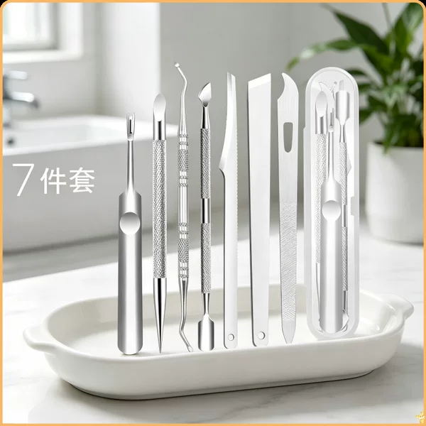 Stainless Steel Pedicure Tools, Multifunctional Foot Care Tools, Professional Dead Skin and Callus Removal Tools, Nail Groove Nail Clippers, Manicure Tools