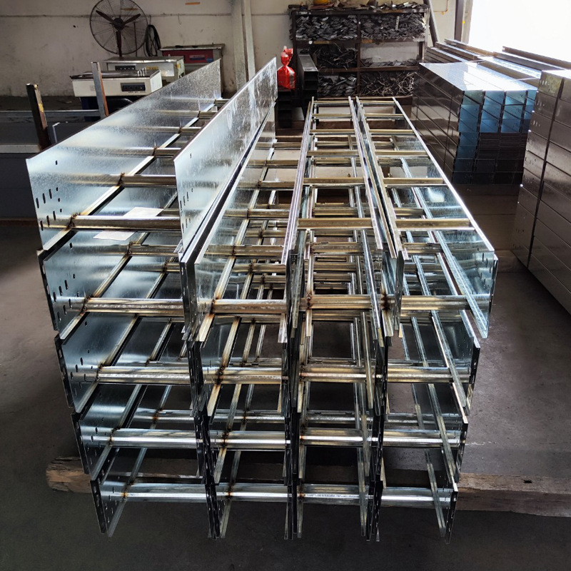 防火梯式桥架电缆线槽200不锈钢100喷塑室外强弱电铝合金热浸镀锌
