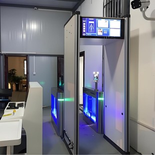 Factory security gate pedestrian access gate linkage unattended employee access metal detection door