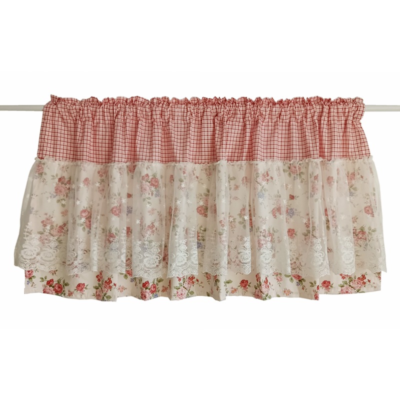 Short Curtain Window Curtain Decorative Curtain Head Soft Partition Shelter Half Curtain Cabinet Curtain Kitchen Bedroom Door Curtain B133