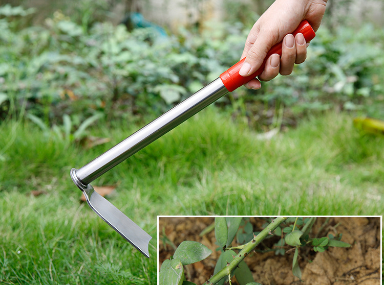 全钢小锄头农具工具农用户外两用种菜种花除草耙子家用地挖土栽菜