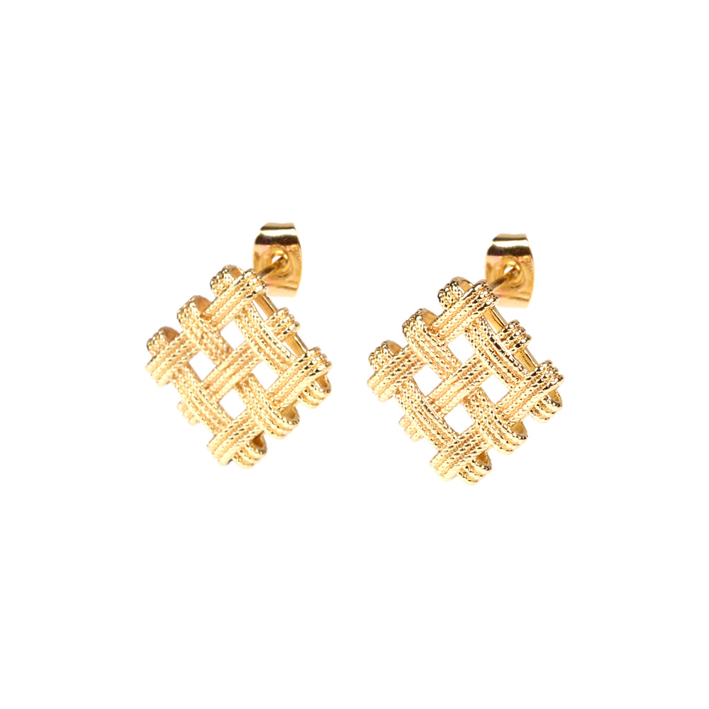 Retro Hollow Square Earrings Wholesale display picture 2